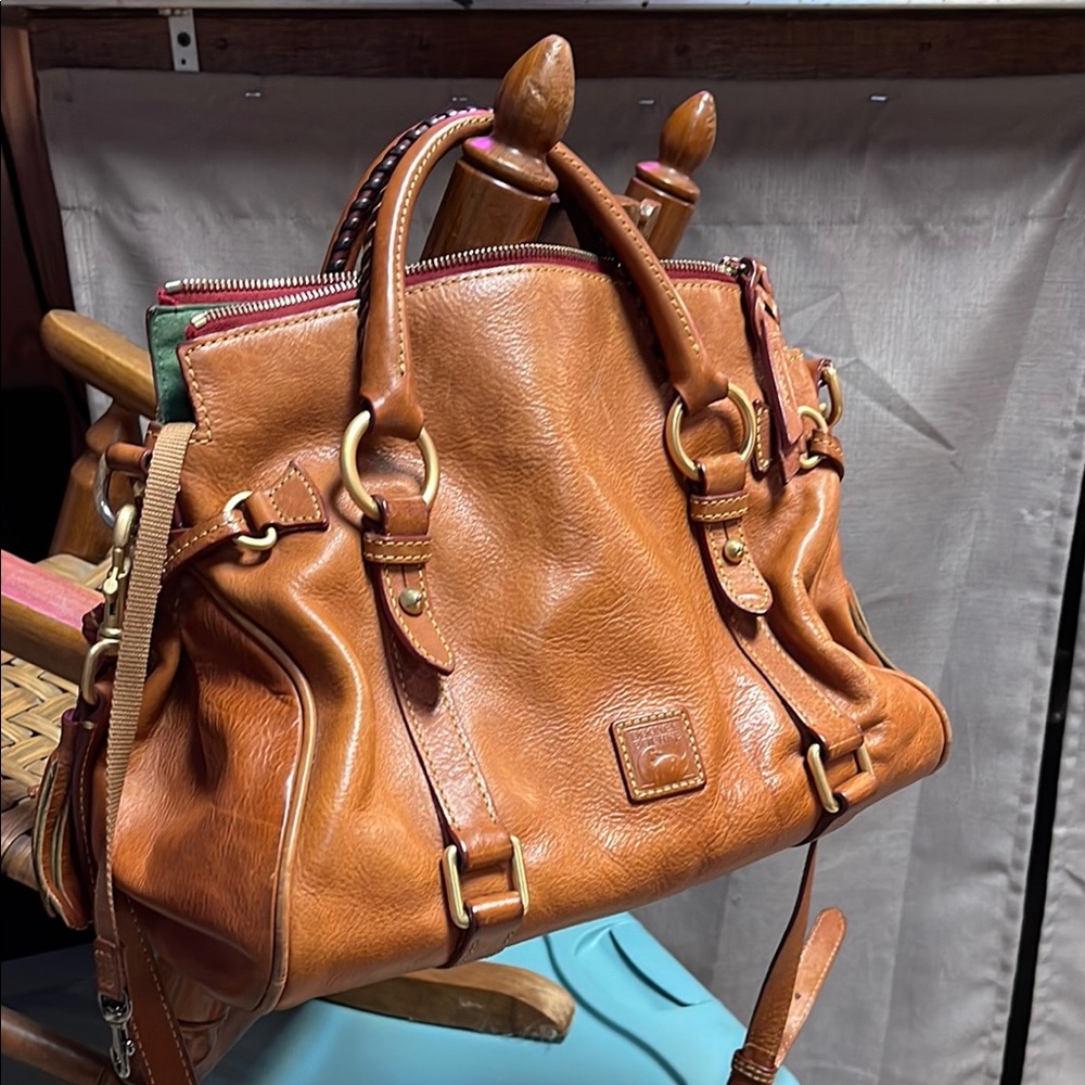Dooney & Bourke Tan Leather Satchel